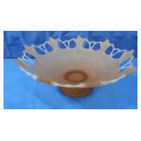 Vintage Westmoreland Peach Satin Glass Candy Dish