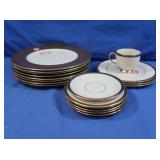 8 Lenox Au Courant Cocoa Dinner Plates, 10 pcs