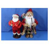 2 Santa Statues