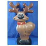 Blow Mold Light-up Cartoon Reindeer