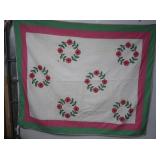 Handstitched Quilt 78x64" (small stains)