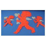 Popcorn Cupids w/Silver Hearts