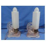 Antique Pair McKee Budoir Vanity lamps Art Deco