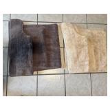 2 Reversible Bath Rug Sets(Gray & Beige)-clean