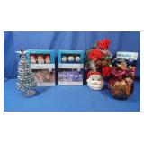 2 NIB Santa LED Lights, Philips LED Light, Bell