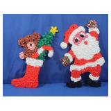 Popcorn Santa & Bear in Stocking