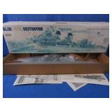 Vintage Lindberg Blue Devil Destroyer Model Ship