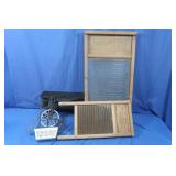 2 Antique Washboards, Mailbox