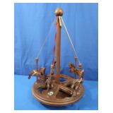 5 Horse Wooden Carousel (needs repaired)