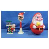 Vintage Santa Roly Poly, Horn (works), 1976 Santa