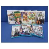 8 Wii Games incl Just Dance, Wheel of Fortune
