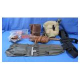 Winchester 30.30 Brass, US Canteen, Ammo Belt 50