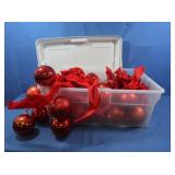 Red Christmas Bows & Balls
