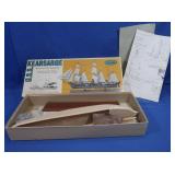 Vintage USS Kearsarge Wood Ship Model