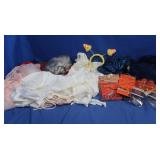 Halloween Lot-Costumes, Wigs, Lights, Pumpkin