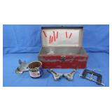 Vintage Metal Toolbox w/Contents