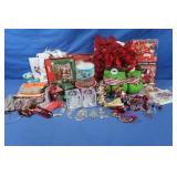 Lot of Christmas Ribbon & Lanterns