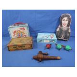 Vintage Metal Lunch Box, Vintage Bubble Lights,