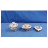 3 Small Limoges Boxes