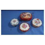 4 Limoges Decorative Boxes