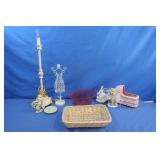 Small Baskets, Table Lamp (no shade)