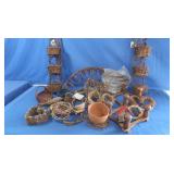 Wicker Planter Holders & Wreaths