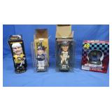 3 Bobblehead Figures incl Maz, Nascar Snow Globe