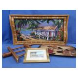 Barton Relief Picture 27x15", Wood Tray,