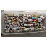 Huge Lot of Collectible Beer Cans(bin included)