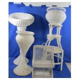 Wicker Plant Stands & Shelf 24.5", 32", 40"