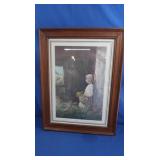 Picture of Girl w/Flowers 25x19"