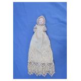 Antique Baby Doll w/Crocheted Dress 10"