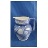 Blue & White Ceramic Pitcher