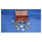 Glass Apples & Rock Paperweights