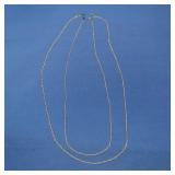 2 14K Chains   1.2gr tw