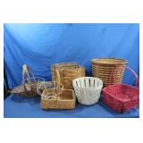3 Wicker Baskets 12" & 15" H