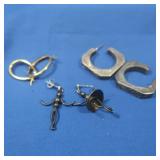 Sterling Earrings(1 pr gold plated) 19gr tw