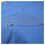 Silver Chain, 2 Silver Necklaces 15.5gr tw