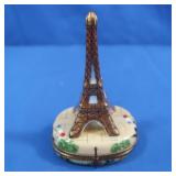 Limoges Peint Main Gold Eiffel Tower Box