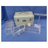 Samsonite Train Case w/Jewelry Displays
