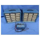 2 Small Hardware Organizers w/Contents&Rapid Tube