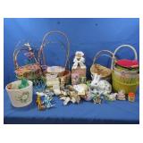 Easter Baskets, Ceramic Bunny, Anne Geddes Bunny