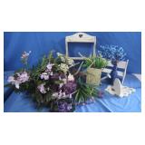 Plastic Flowers & Small Shelves