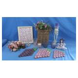 Silk Flowers, Candle Holders, Doll & more