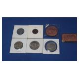 Coins-1935 Buffalo Nickel, 1895 Indian Penny, 2