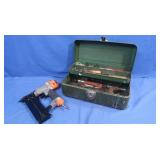 Toolbox w/Items, HDX Pneumatic Brad Nailer