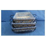 4 temp-tations Baking Dishes w/Holders