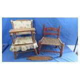 Vintage High Chair, Small Wicker Chair