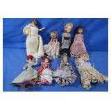 Antique Dolls w/Crocheted Dresses