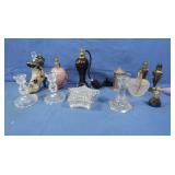 Glass Perfume Bottles, Candlesticks